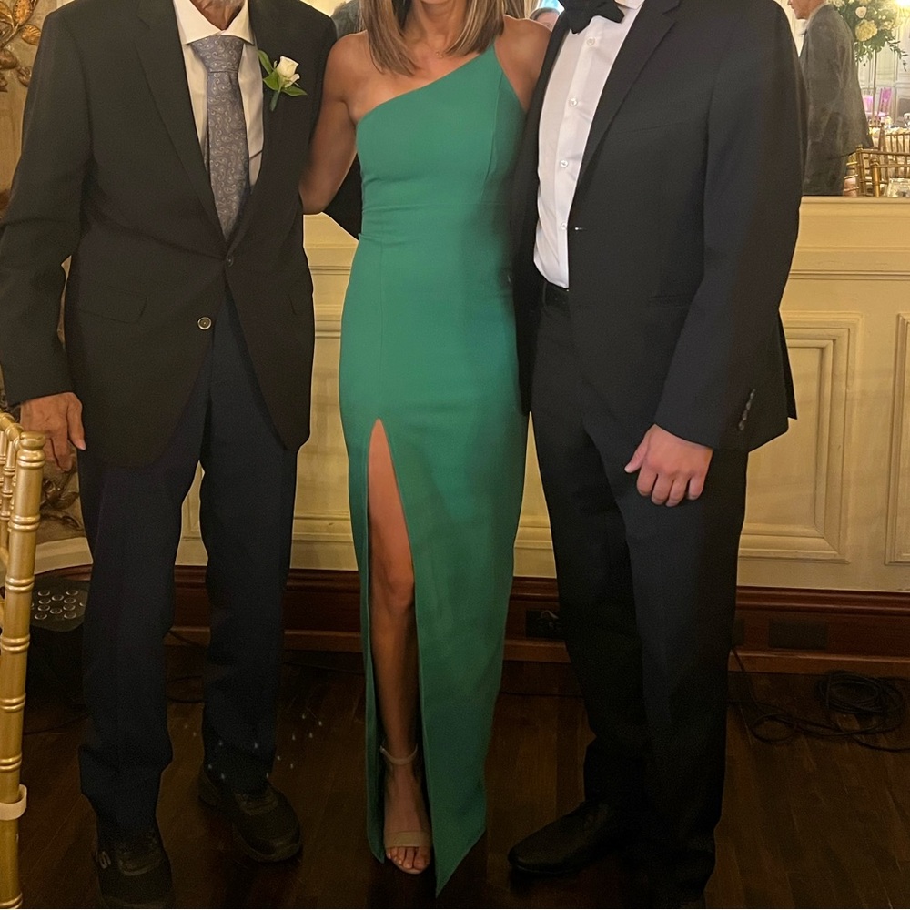 Lulus Green One Shoulder Dress